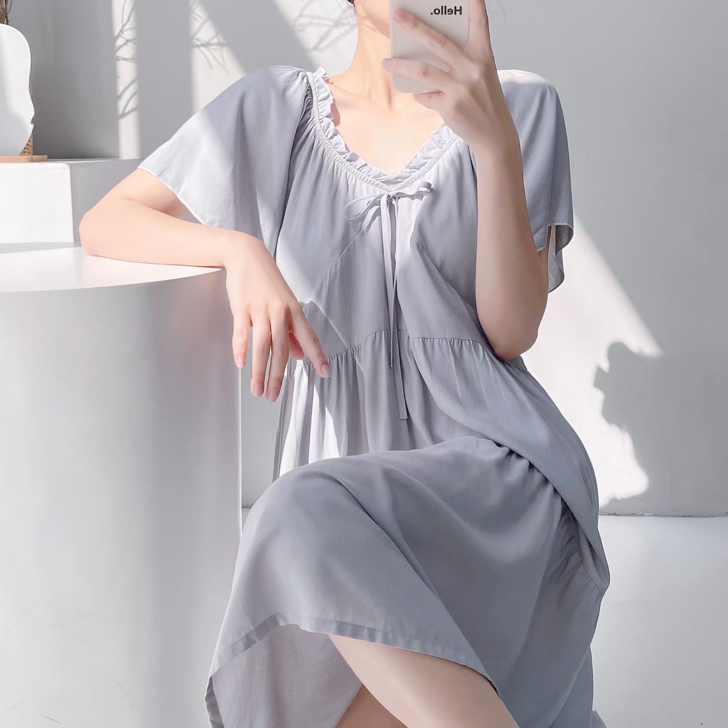 人棉睡衣套装工作服
