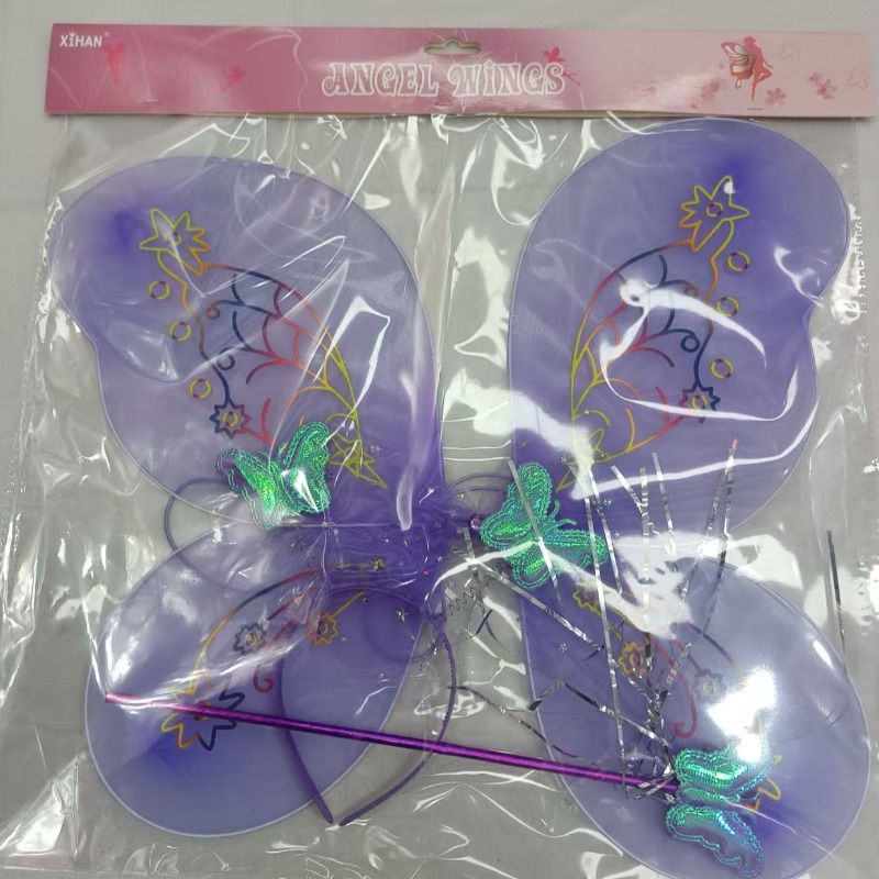 Purple butterfly Wings 3-piece set