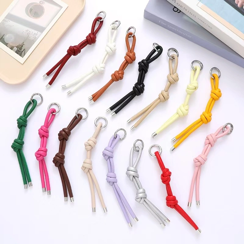 Semi-finished leather rope accessories: leather rope, key rope, buckle, mobile phone chain, jewelry and accessories, 5 pieces in diameter detail image 2