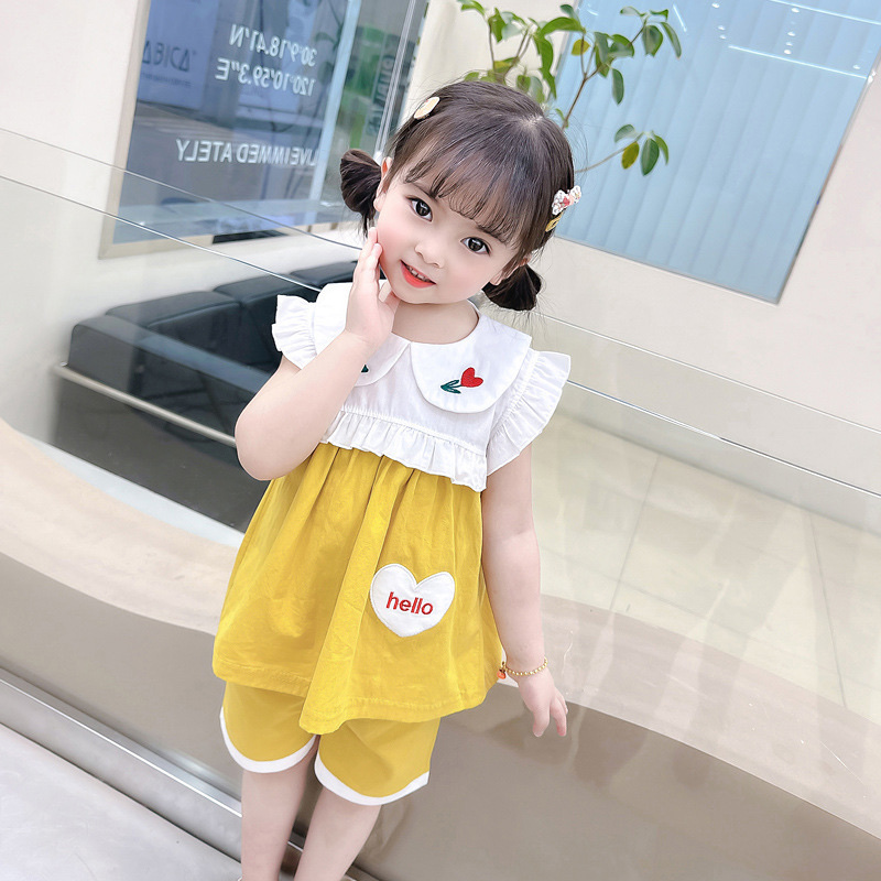 婴儿纯棉女童夏季短袖套装礼盒宝宝服装舒适透气 soft 100%纯棉宝宝套装夏季产品图