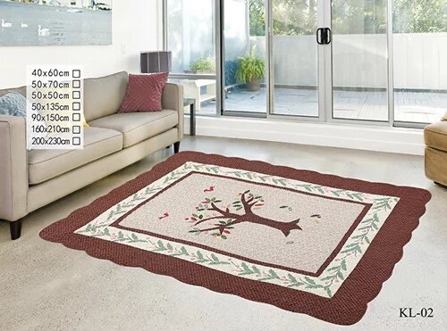 All-cotton patchwork embroidered mattress carpet 160*210 200*230 anti-slip, breathable, soft and safe detail image 4