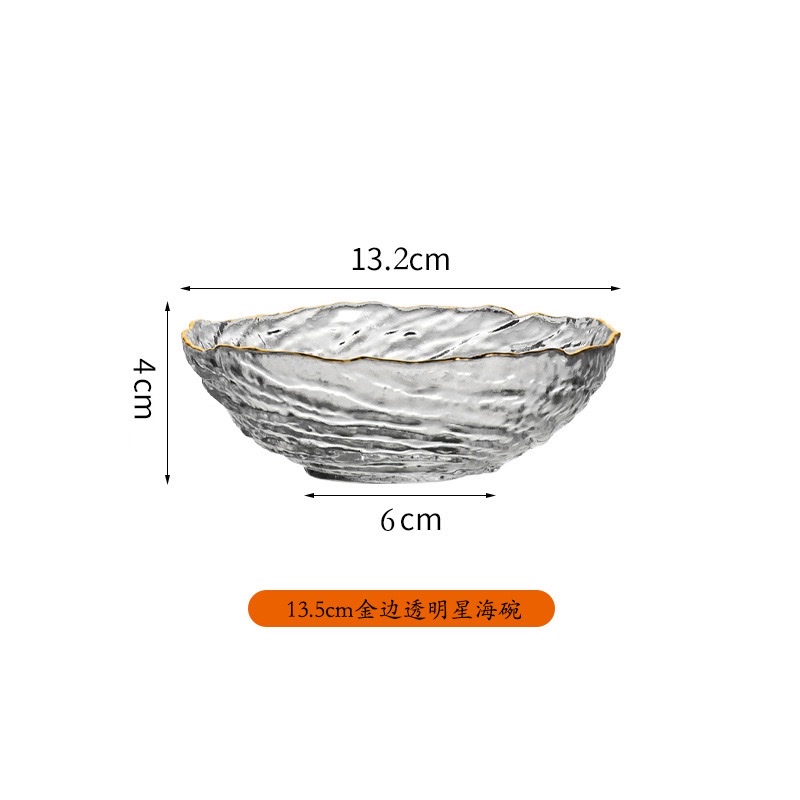 创意玻璃碗盘家用汤碗甜品沙拉碗高级感浅盘点心盘水果盘网红餐具详情图7
