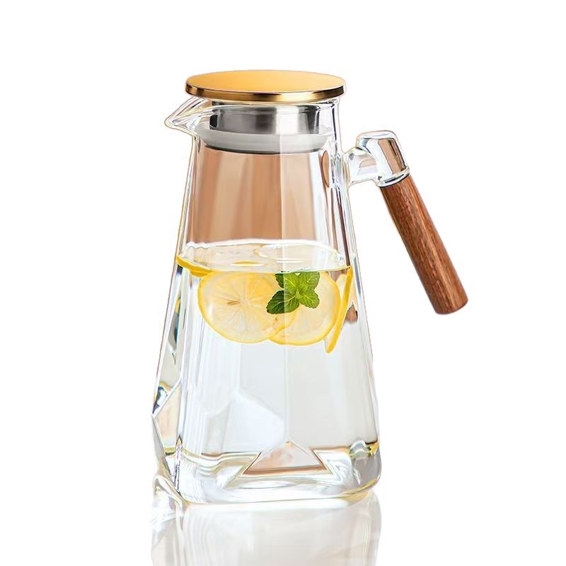 Thickened large-capacity glass cold water kettle and teapot for home living room, new Chinese-style water kettle with open flame refrigeration and explosion-proof cooling function detail image 9