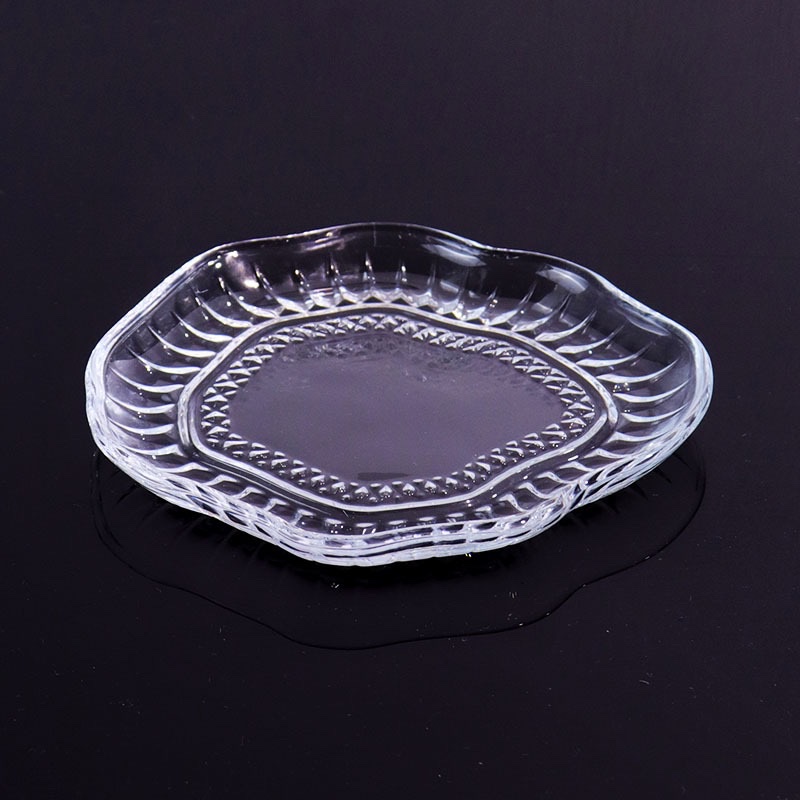 Irregular cloud glass fruit plate, light luxury and high-end pastry plate, pastries, tea snacks, dried fruit plate, dessert bowl detail image 6