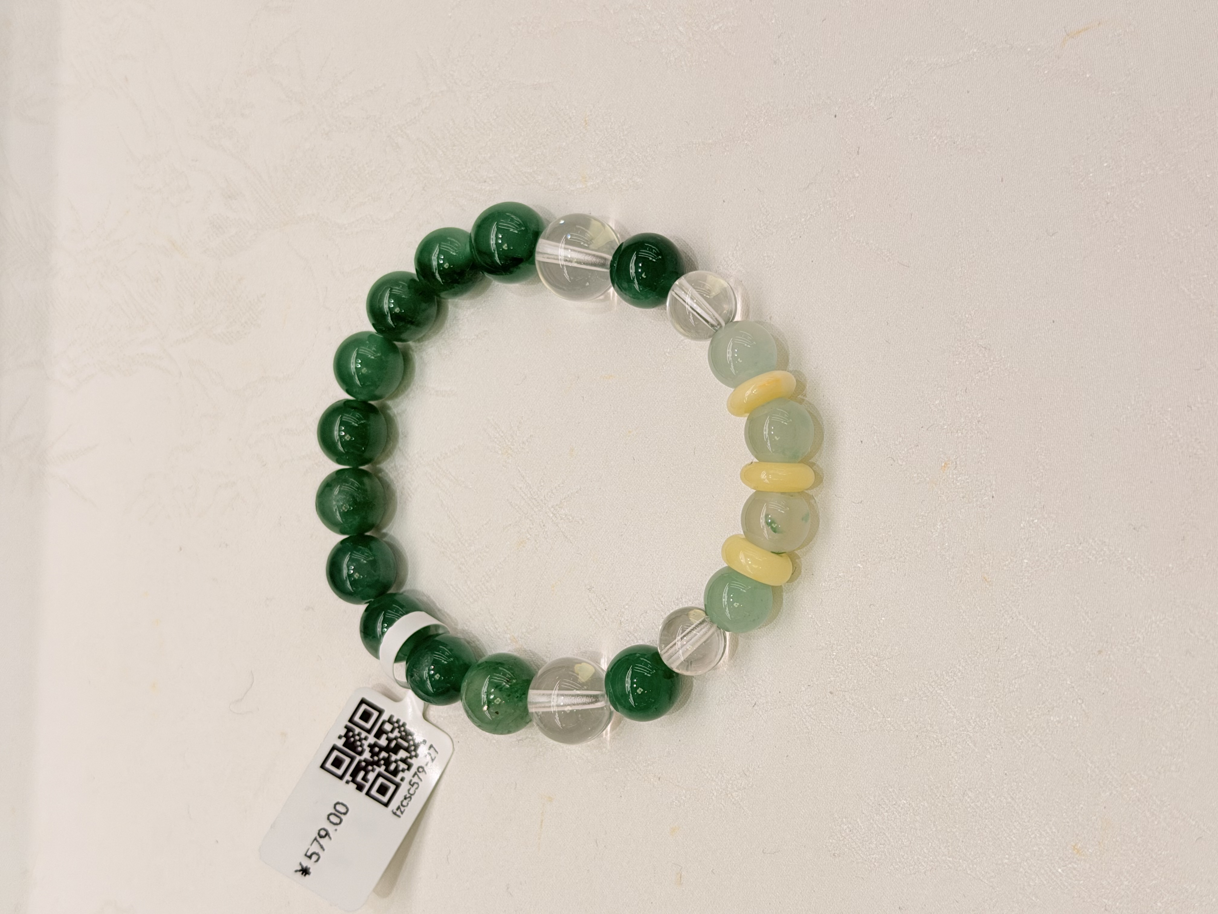天然玉石非洲翠手串-579 27