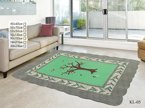 All-cotton patchwork embroidered mattress carpet 160*210 200*230 anti-slip, breathable, soft and safe detail image 1