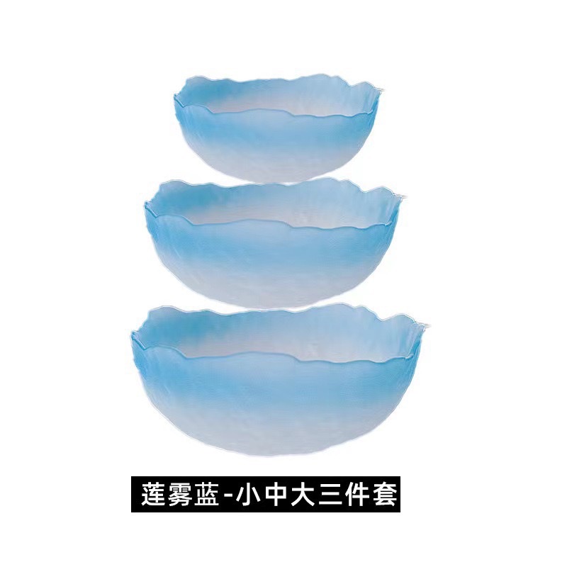 Japanese-style wax apple powder glass fruit salad bowl set, dessert bowl, light luxury and simple home fruit plate, food grade Application Scenario