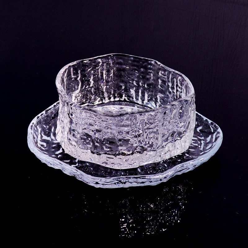 Irregular cloud glass fruit plate, light luxury and high-end pastry plate, pastries, tea snacks, dried fruit plate, dessert bowl Item Picture