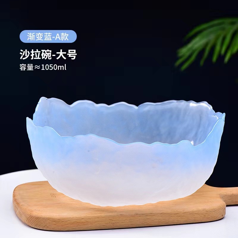 Japanese-style wax apple powder glass fruit salad bowl set, dessert bowl, light luxury and simple home fruit plate, food grade detail image 9