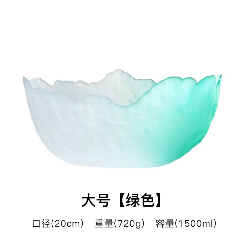 Japanese-style wax apple powder glass fruit salad bowl set, dessert bowl, light luxury and simple home fruit plate, food grade detail image 7