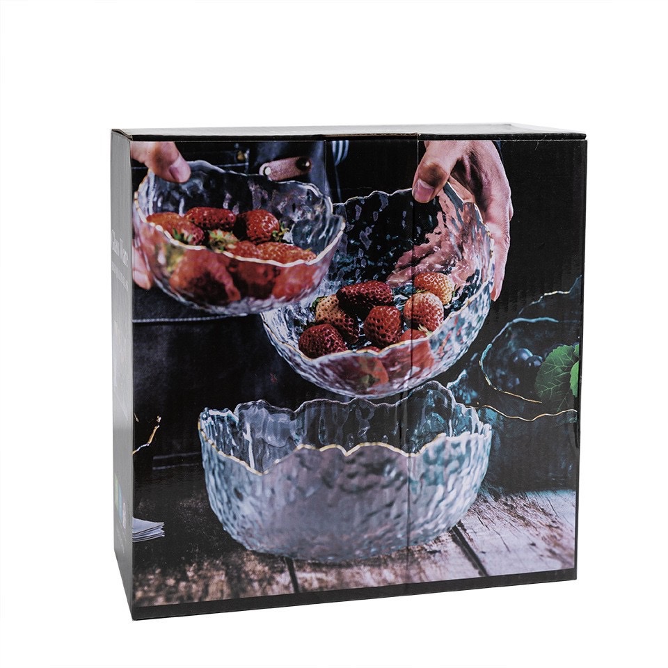 Light luxury glass fruit plate, household fruit salad bowl, living room coffee table, snack display plate, high appearance level, dessert yogurt bowl detail image 5