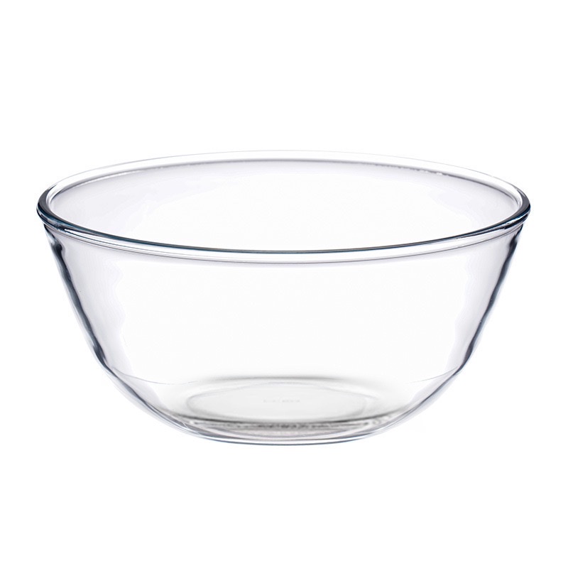 High-temperature resistant transparent glass bowl thickened and washbasin, microwave-safe high borosilicate glass, large household salad bowl, glass salad bowl detail image 5