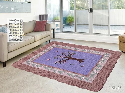 All-cotton patchwork embroidered mattress carpet 160*210 200*230 anti-slip, breathable, soft and safe detail image 3