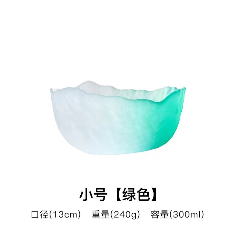 Japanese-style wax apple powder glass fruit salad bowl set, dessert bowl, light luxury and simple home fruit plate, food grade detail image 6