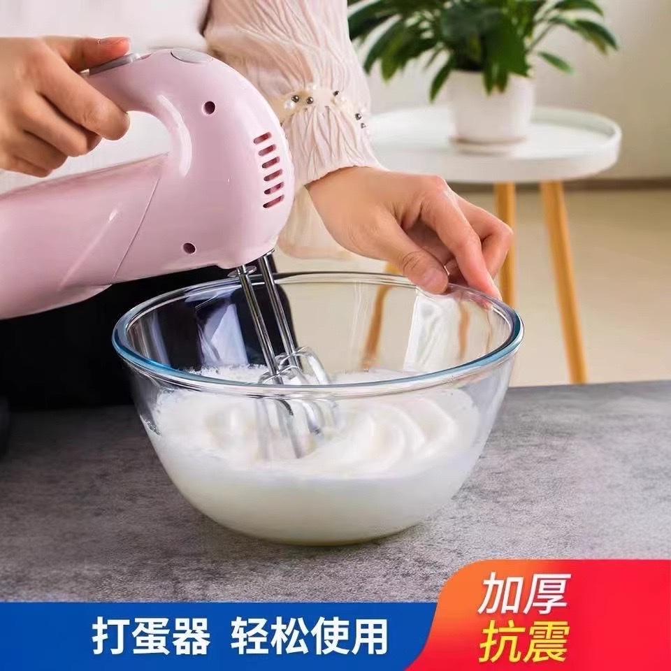 High-temperature resistant transparent glass bowl thickened and washbasin, microwave-safe high borosilicate glass, large household salad bowl, glass salad bowl Specification image