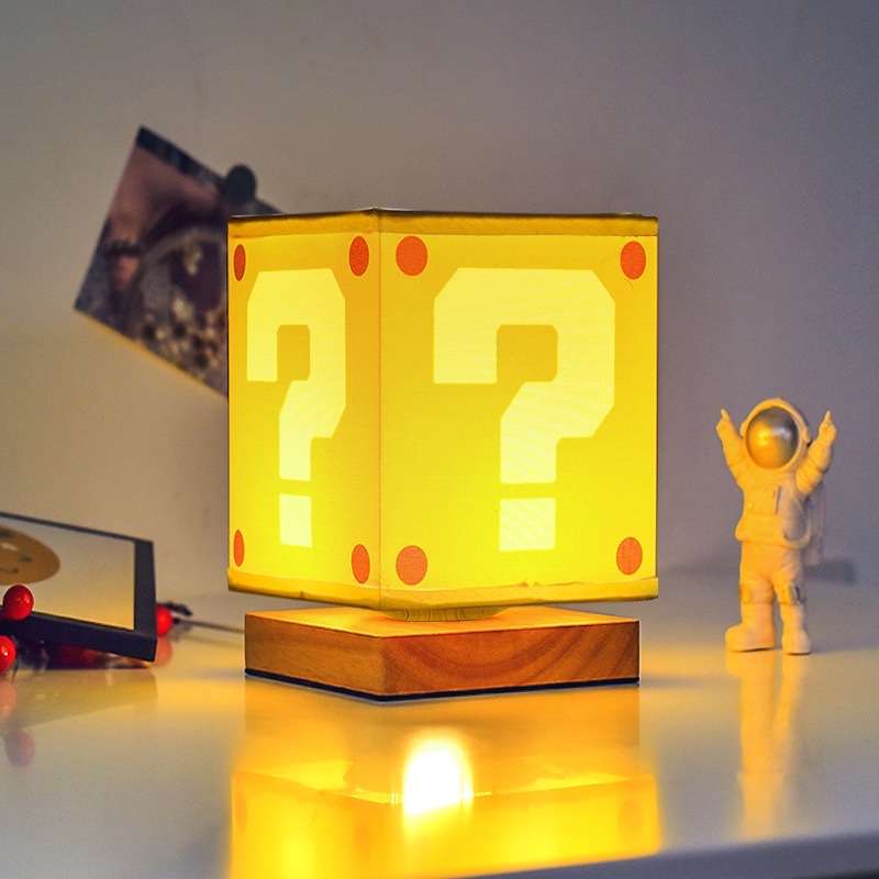 Creative and warm breastfeeding night light question mark children's fabric small table lamp Bedroom bedside lamp sleep atmosphere light gift panda