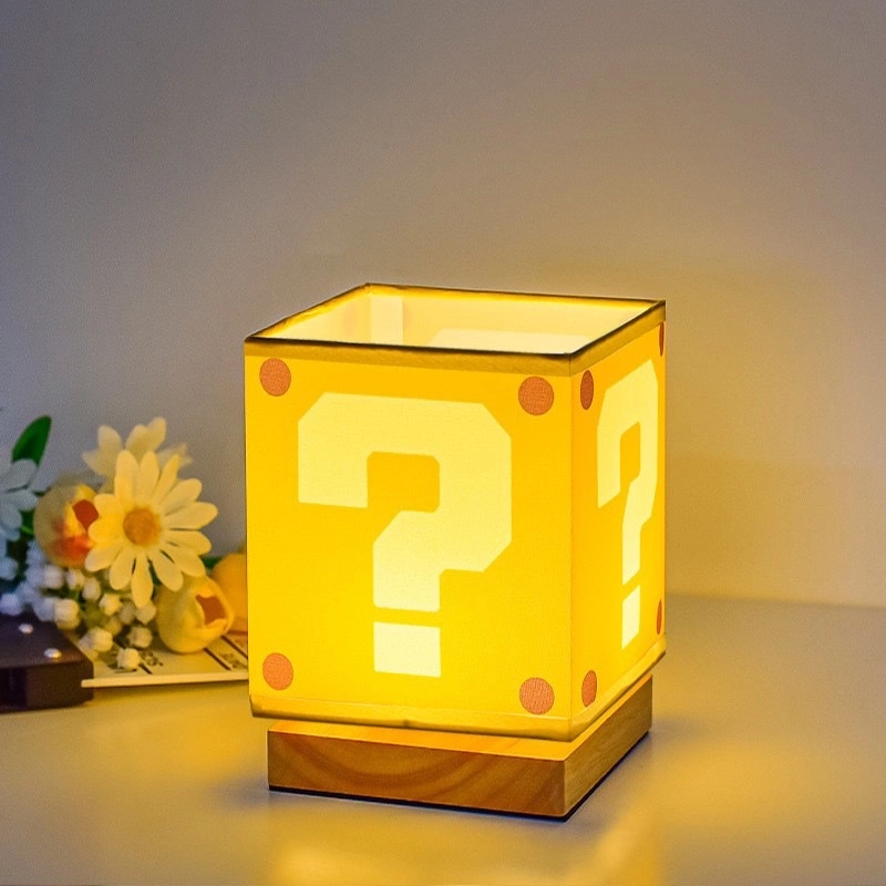 Creative and warm breastfeeding night light question mark children's fabric small table lamp Bedroom bedside lamp sleep atmosphere light gift panda detail image 7