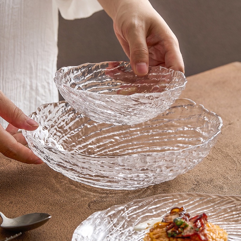 High-end crystal glass fruit plate, exquisite home living room, light luxury, high-end and elegant fruit and vegetable plate, bowl, snack plate detail image 5