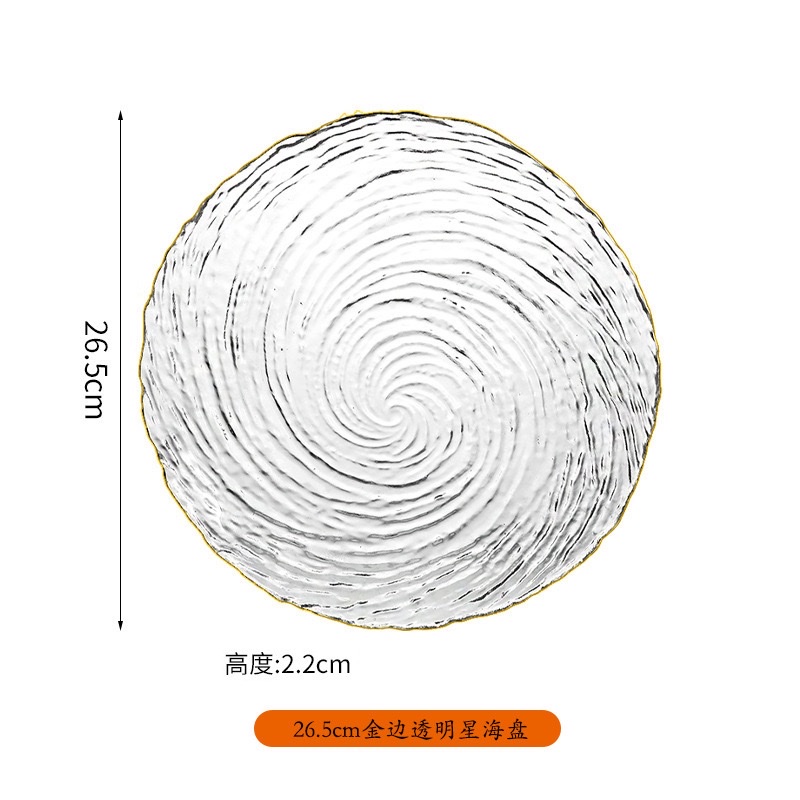 创意玻璃碗盘家用汤碗甜品沙拉碗高级感浅盘点心盘水果盘网红餐具详情图11