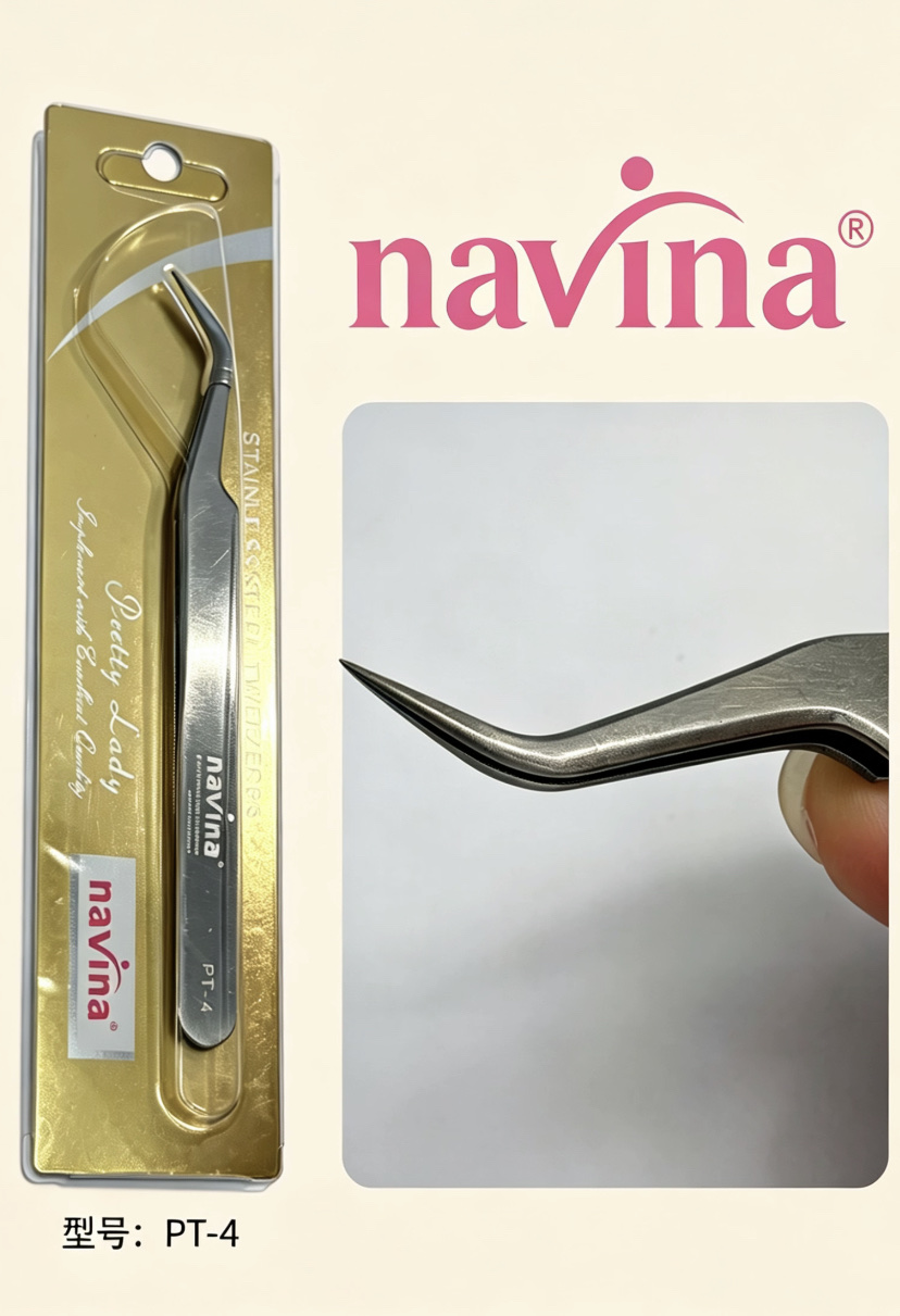 navina Yaweiya Special Tweezers for false eyelash grafting and implantation, Butterfly tweezers, exclusively for export Application Scenario