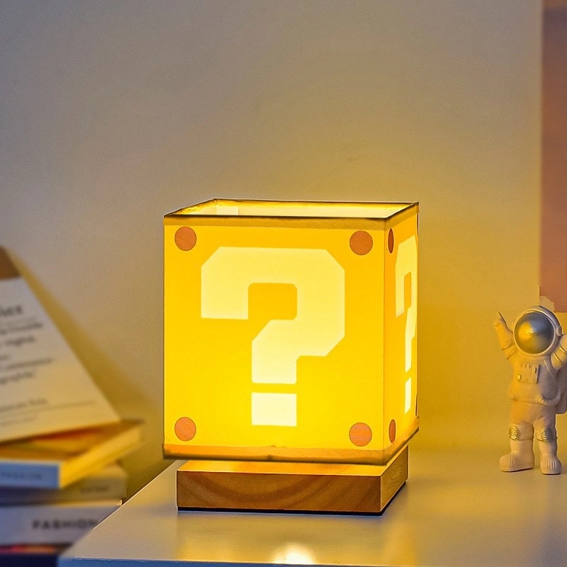 Creative and warm breastfeeding night light question mark children's fabric small table lamp Bedroom bedside lamp sleep atmosphere light gift panda detail image 4