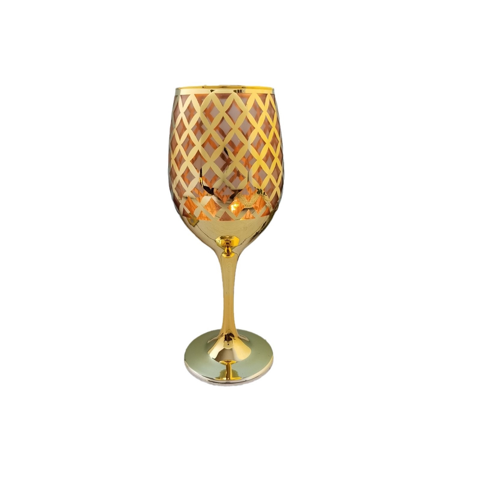 New cross-border tall glass wine dispenser, red wine glass electroplated handicraft, household wine glass decanter detail image 5