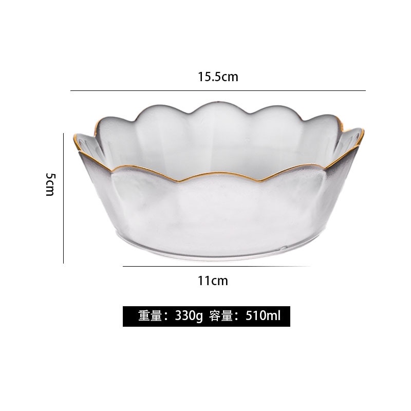 Light luxury glass fruit plate, household fruit salad bowl, living room coffee table, snack display plate, high appearance level, dessert yogurt bowl detail image 4