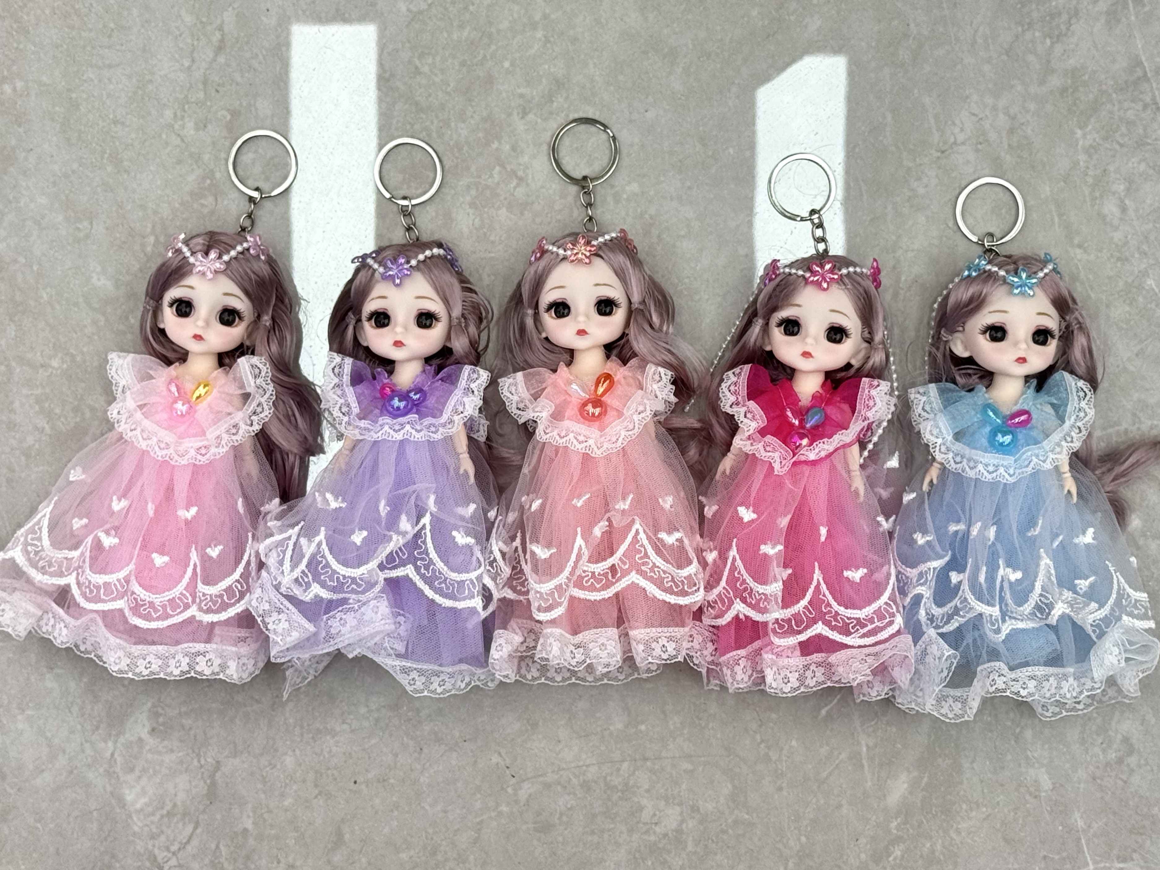 6-inch Barbie cute keychain doll figurine pendant, student schoolbag accessory, girl gift