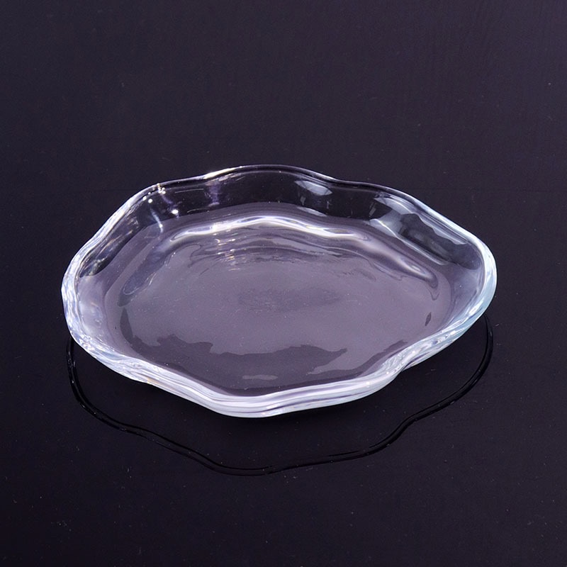 Irregular cloud glass fruit plate, light luxury and high-end pastry plate, pastries, tea snacks, dried fruit plate, dessert bowl detail image 9