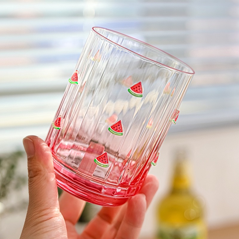 High-appearance-level glass cups, household juice cups, milk cups, Ins-style juice glass water cups Specification image