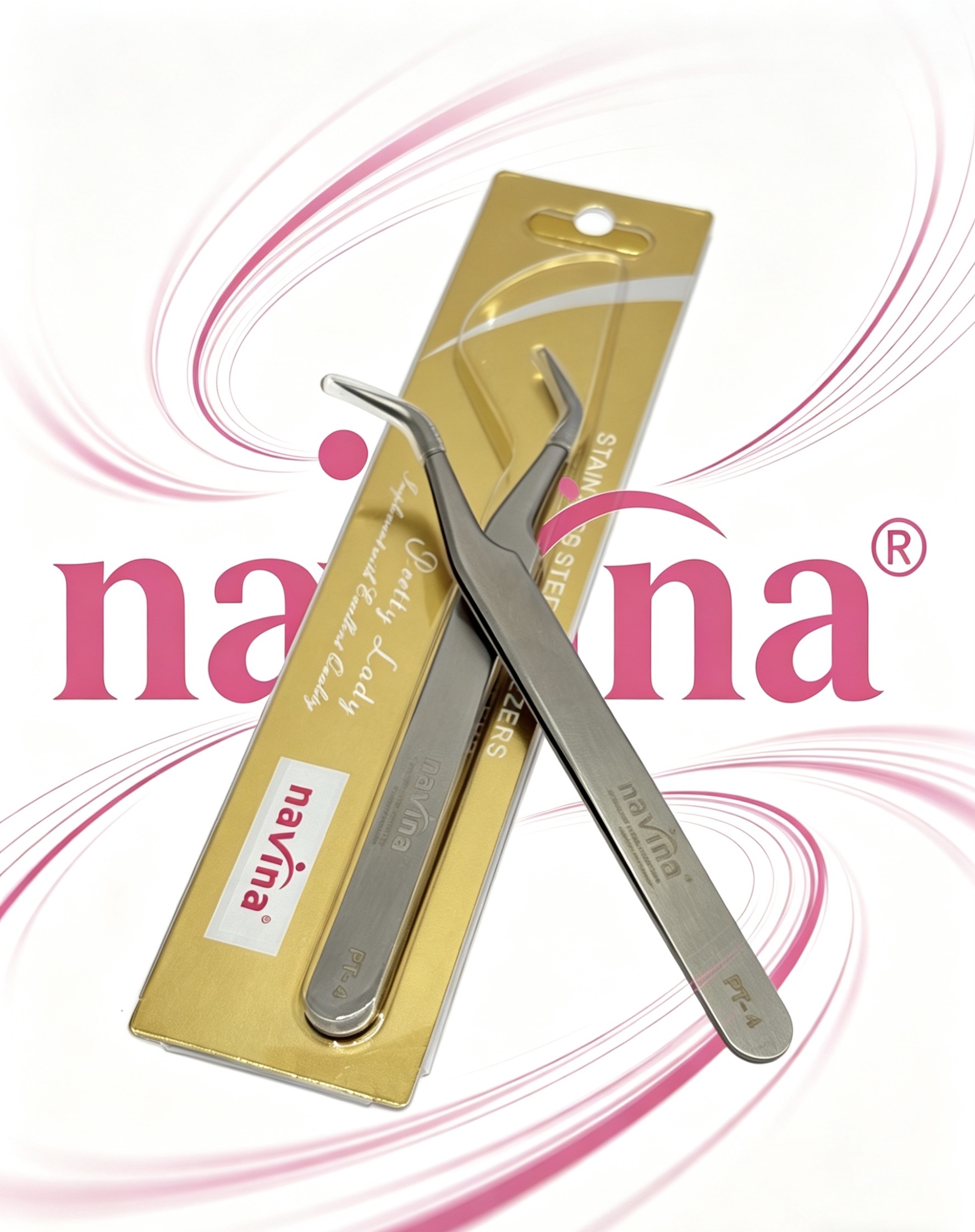 navina Yaweiya Special Tweezers for false eyelash grafting and implantation, Butterfly tweezers, exclusively for export Specification image