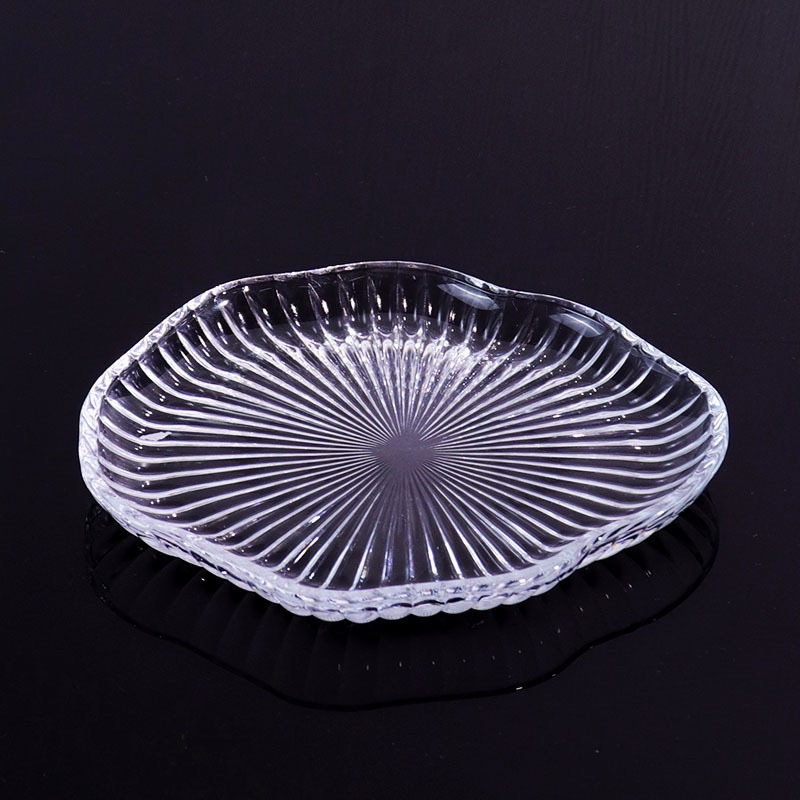 Irregular cloud glass fruit plate, light luxury and high-end pastry plate, pastries, tea snacks, dried fruit plate, dessert bowl detail image 11