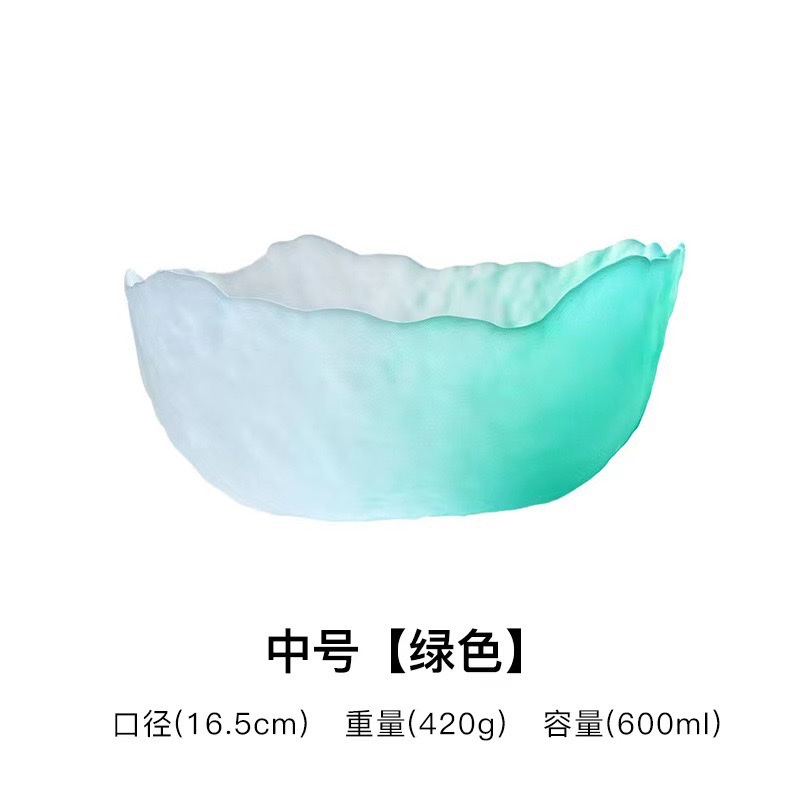 Japanese-style wax apple powder glass fruit salad bowl set, dessert bowl, light luxury and simple home fruit plate, food grade detail image 5