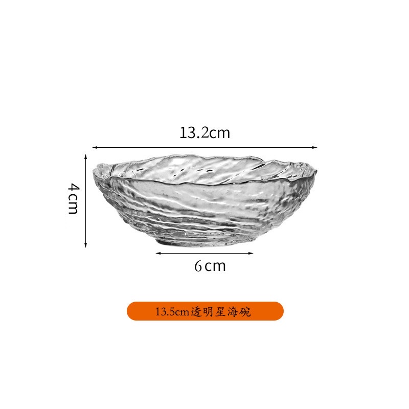 创意玻璃碗盘家用汤碗甜品沙拉碗高级感浅盘点心盘水果盘网红餐具详情图4