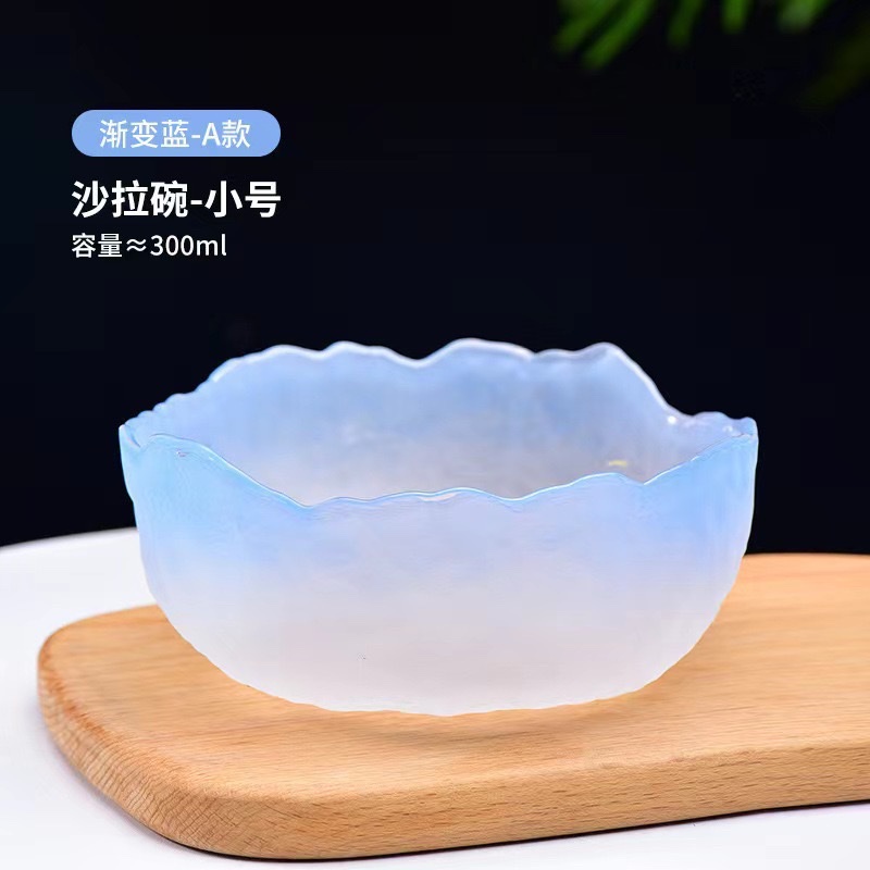 Japanese-style wax apple powder glass fruit salad bowl set, dessert bowl, light luxury and simple home fruit plate, food grade detail image 10