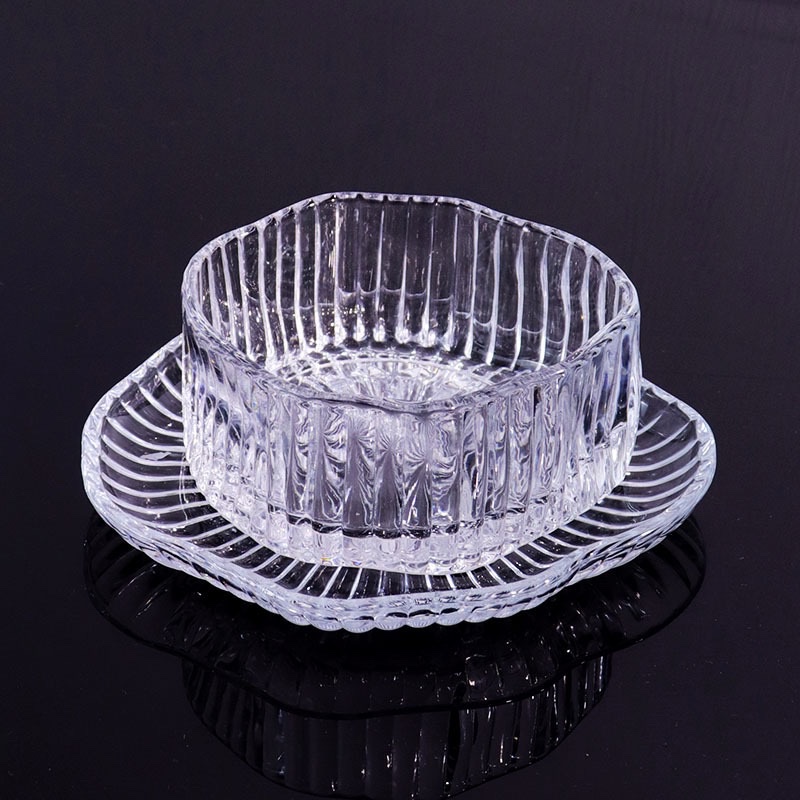 Irregular cloud glass fruit plate, light luxury and high-end pastry plate, pastries, tea snacks, dried fruit plate, dessert bowl detail image 4