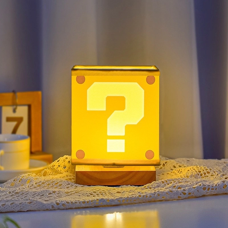 Creative and warm breastfeeding night light question mark children's fabric small table lamp Bedroom bedside lamp sleep atmosphere light gift panda detail image 9