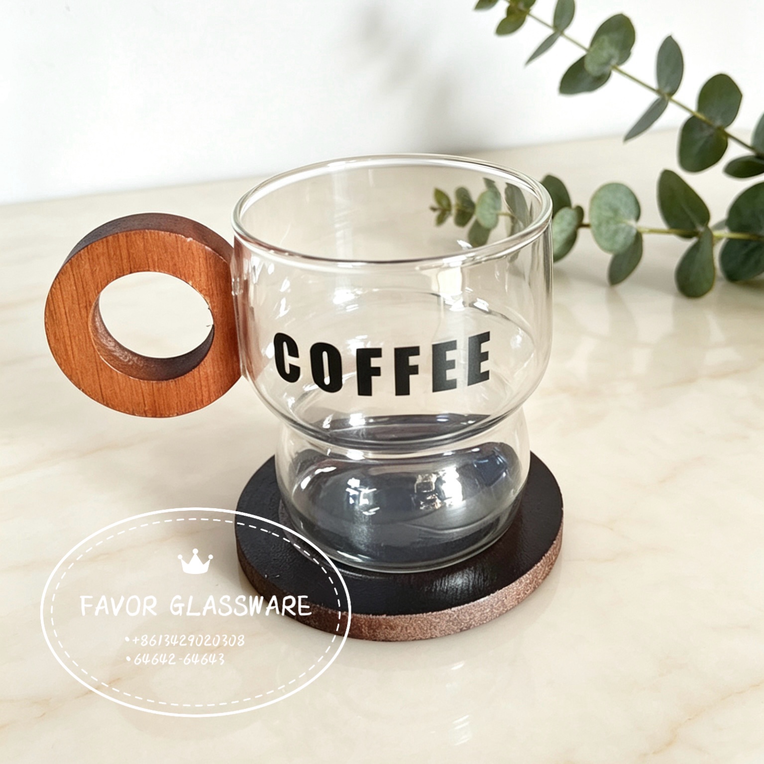 Simple, thickened single-layer juice drink cup with handle, high borosilicate glass transparent household milk cup, coffee cup detail image 2