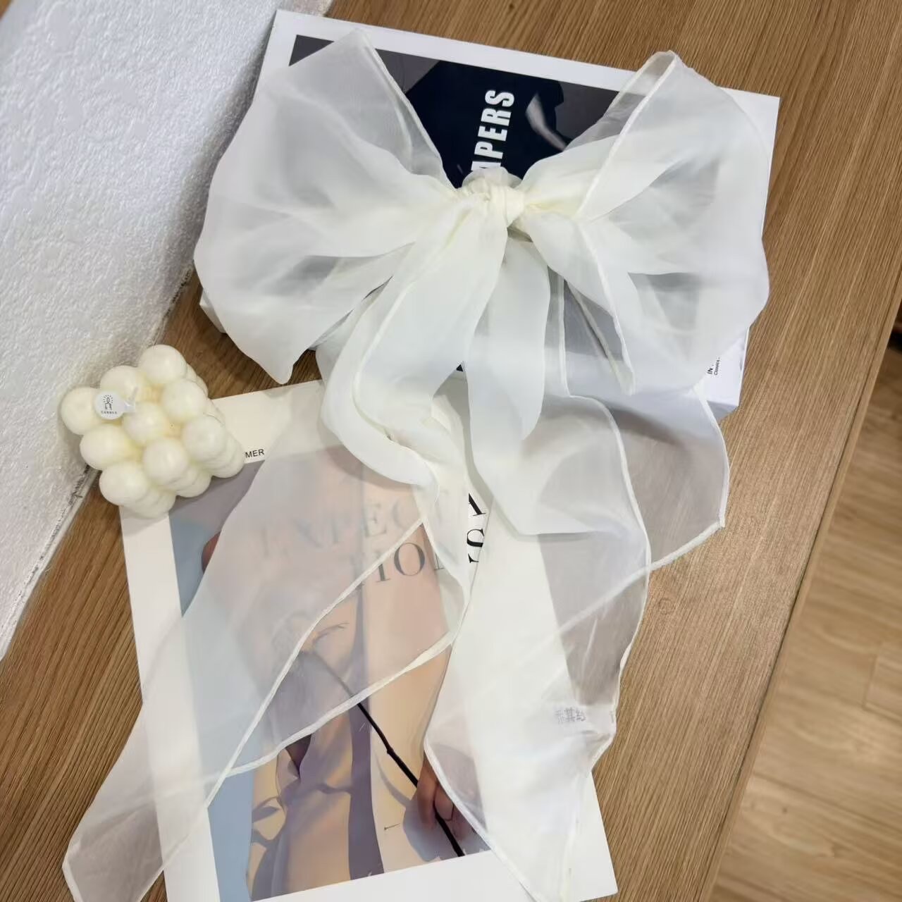 The popular new silk scarf with a ribbon size of 20*160cm detail image 3
