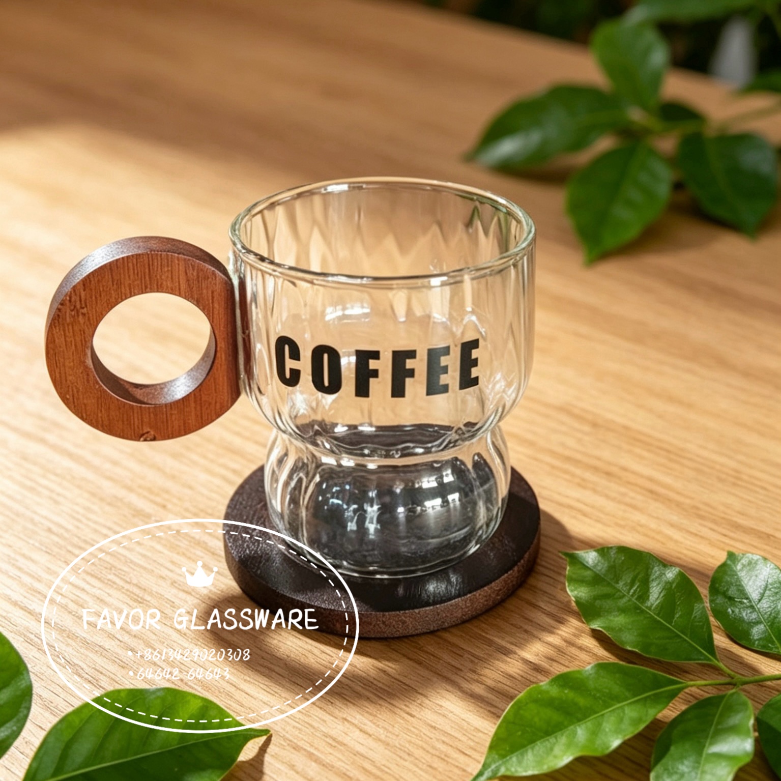 Simple, thickened single-layer juice drink cup with handle, high borosilicate glass transparent household milk cup, coffee cup details Picture