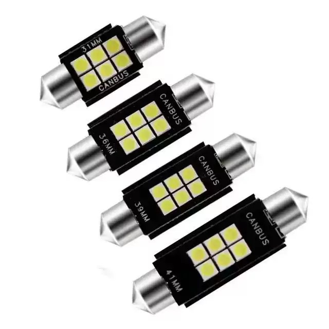 Automotive LED roof light, double-pointed light, 30306 SMD, high-brightness can bus reading light, license plate light, 31MM Item Picture