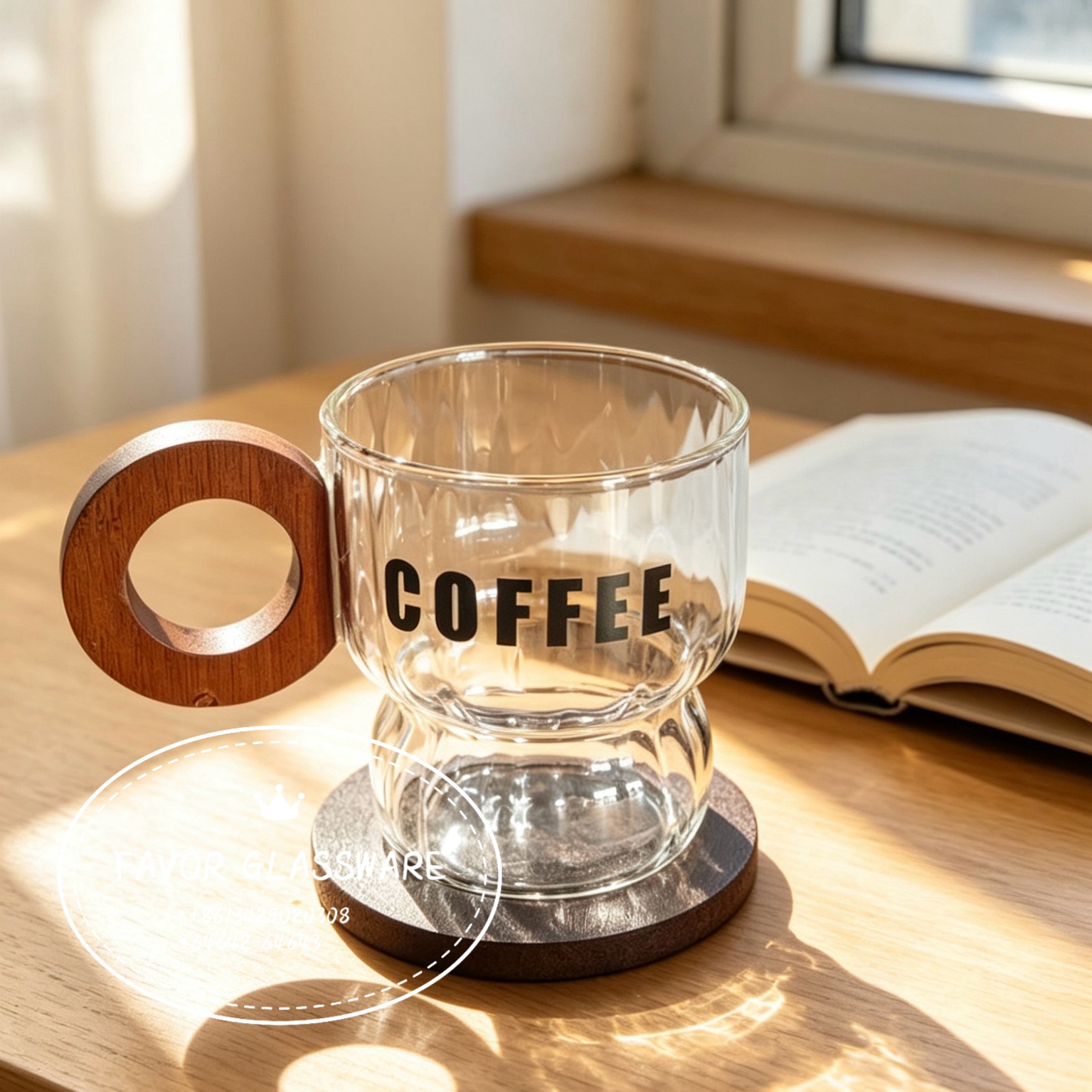 Simple, thickened single-layer juice drink cup with handle, high borosilicate glass transparent household milk cup, coffee cup detail image 6