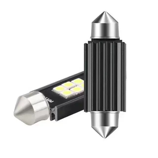 汽车LED车顶灯双尖灯3030 6SMD高亮can bus解阅读灯 牌照灯 31MM detail image 6