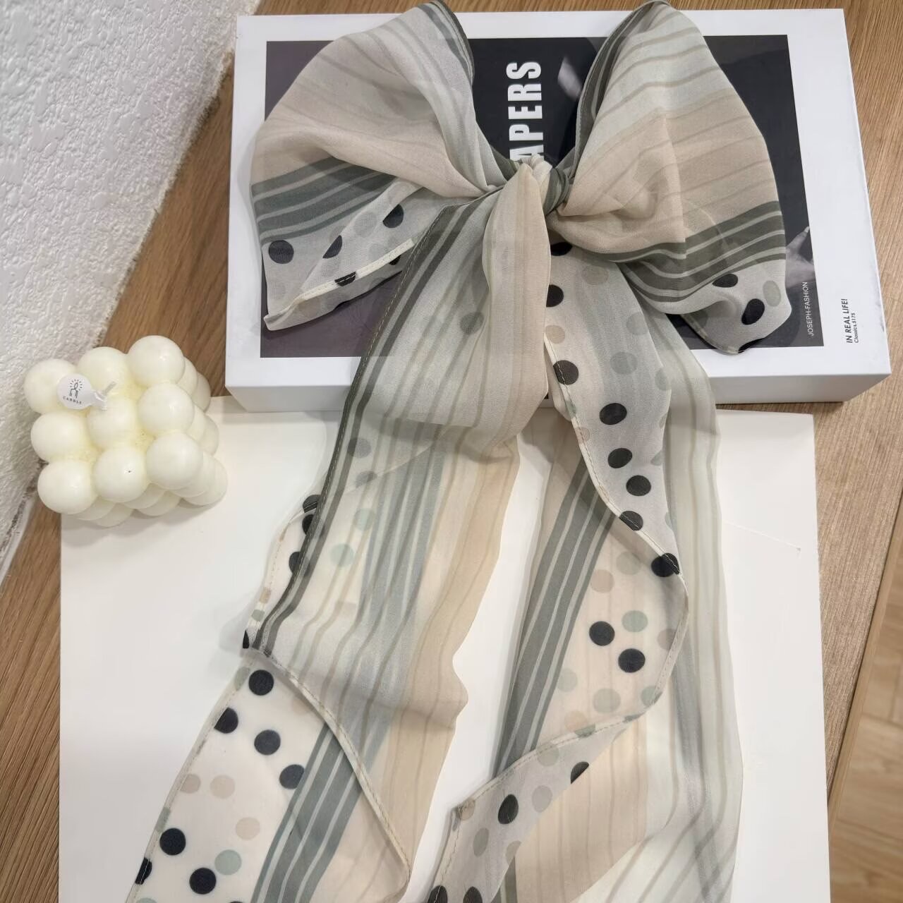The popular new silk scarf with a ribbon size of 20*160cm