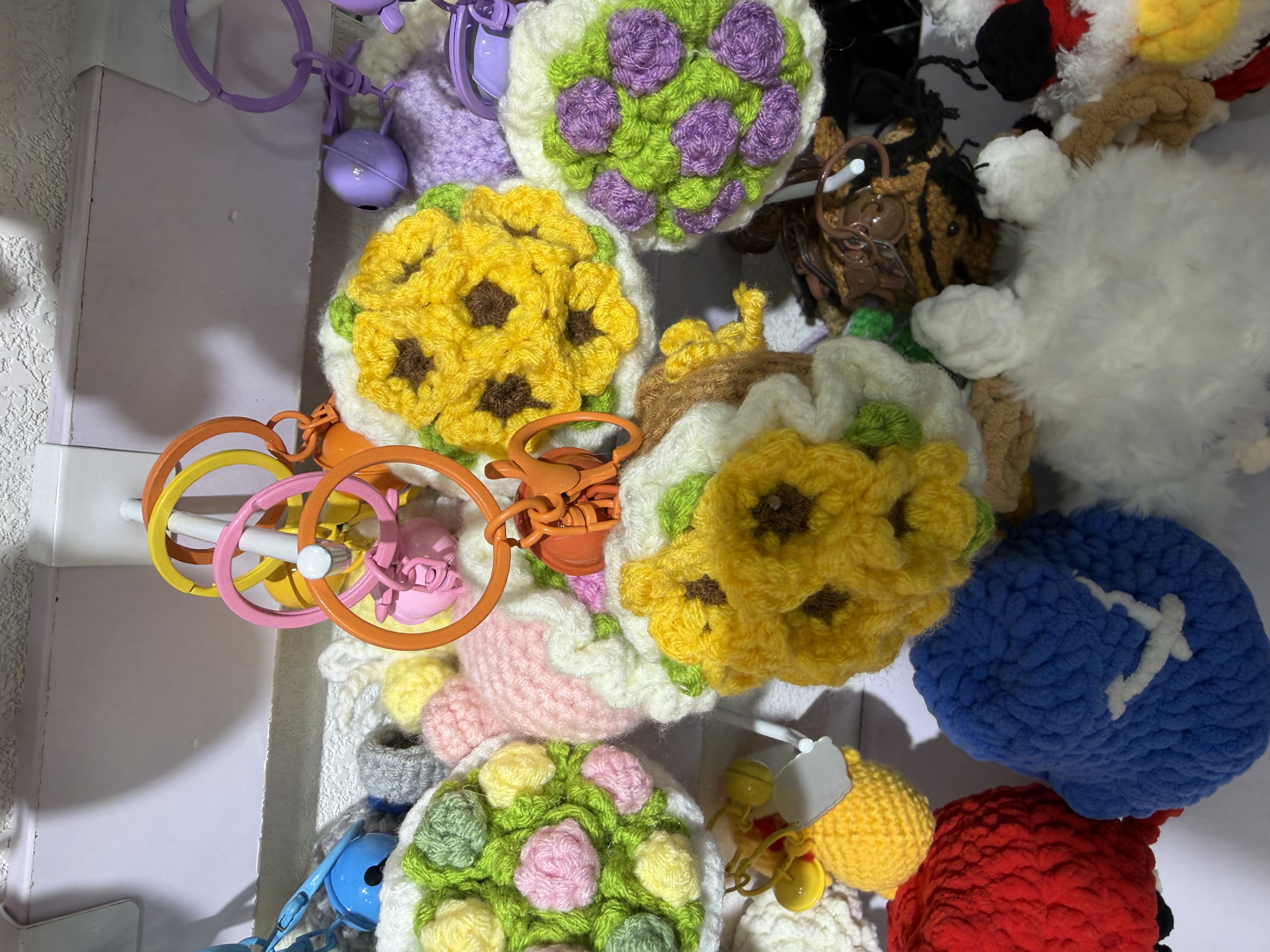 小花束手捧花钥匙扣挂件可爱小物日常装饰