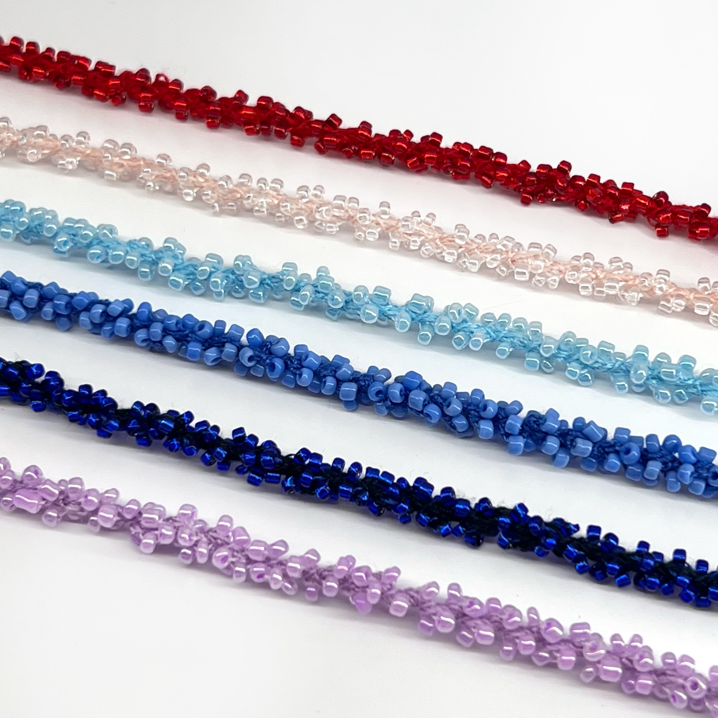 Multi-color rice bead flower edge hair accessories, accessories, garment edge accessories, clothing accessories, mobile phone chain accessories, hair bands, colorful rice beads, millet beads detail image 1