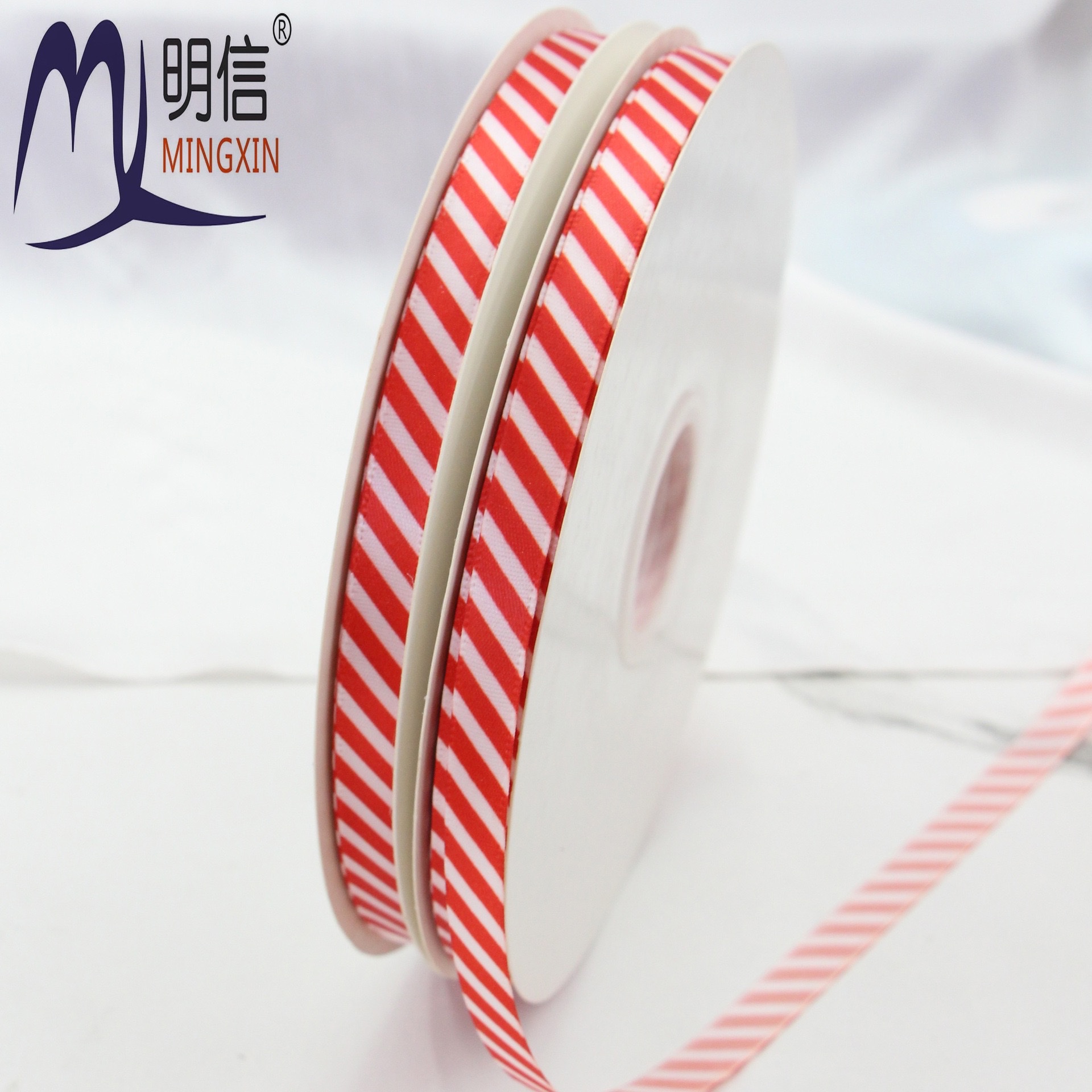Cross-border festival diagonal striped threaded bow webbing ribbon gift box packaging decoration auxiliary materials detail image 4