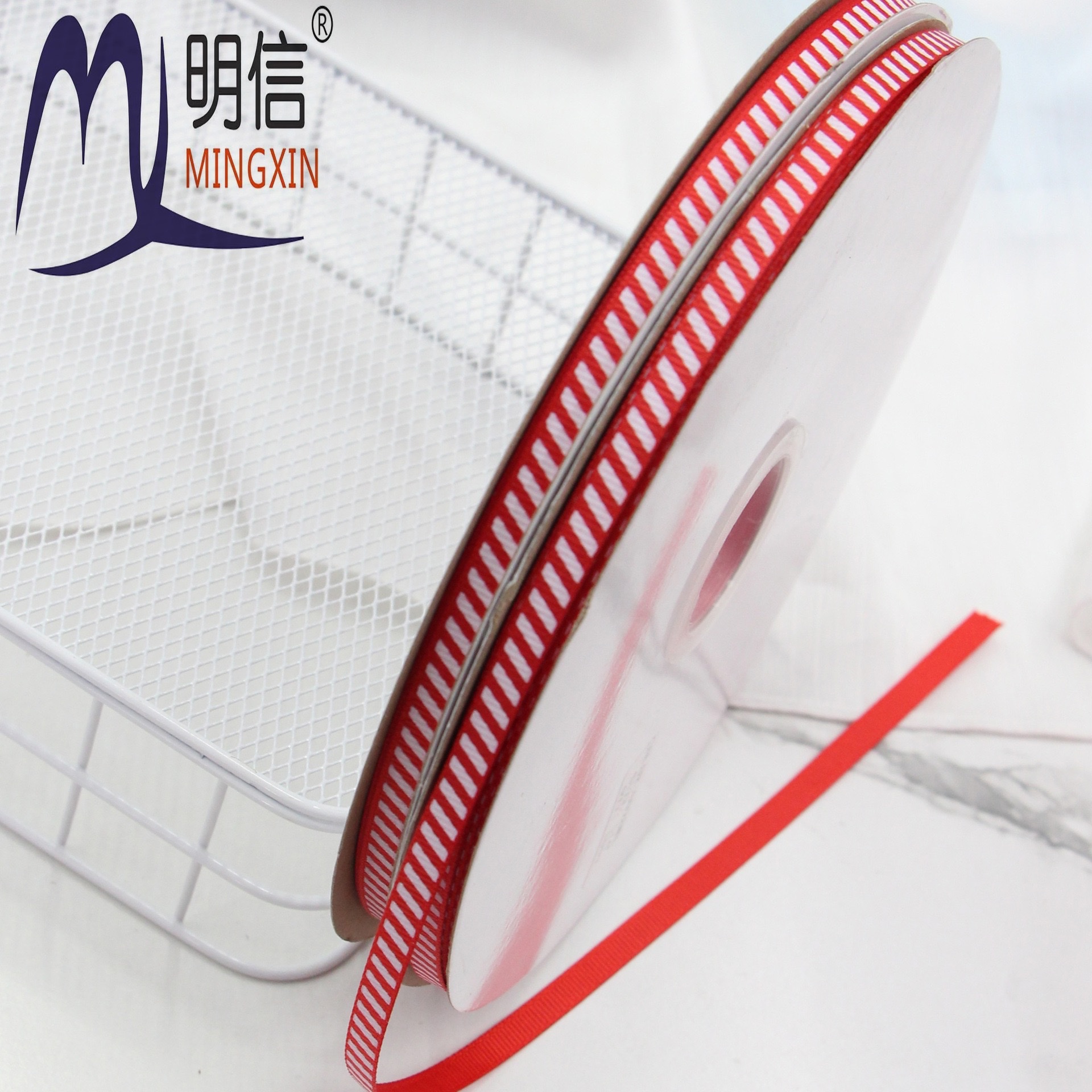 Cross-border festival diagonal striped threaded bow webbing ribbon gift box packaging decoration auxiliary materials detail image 6