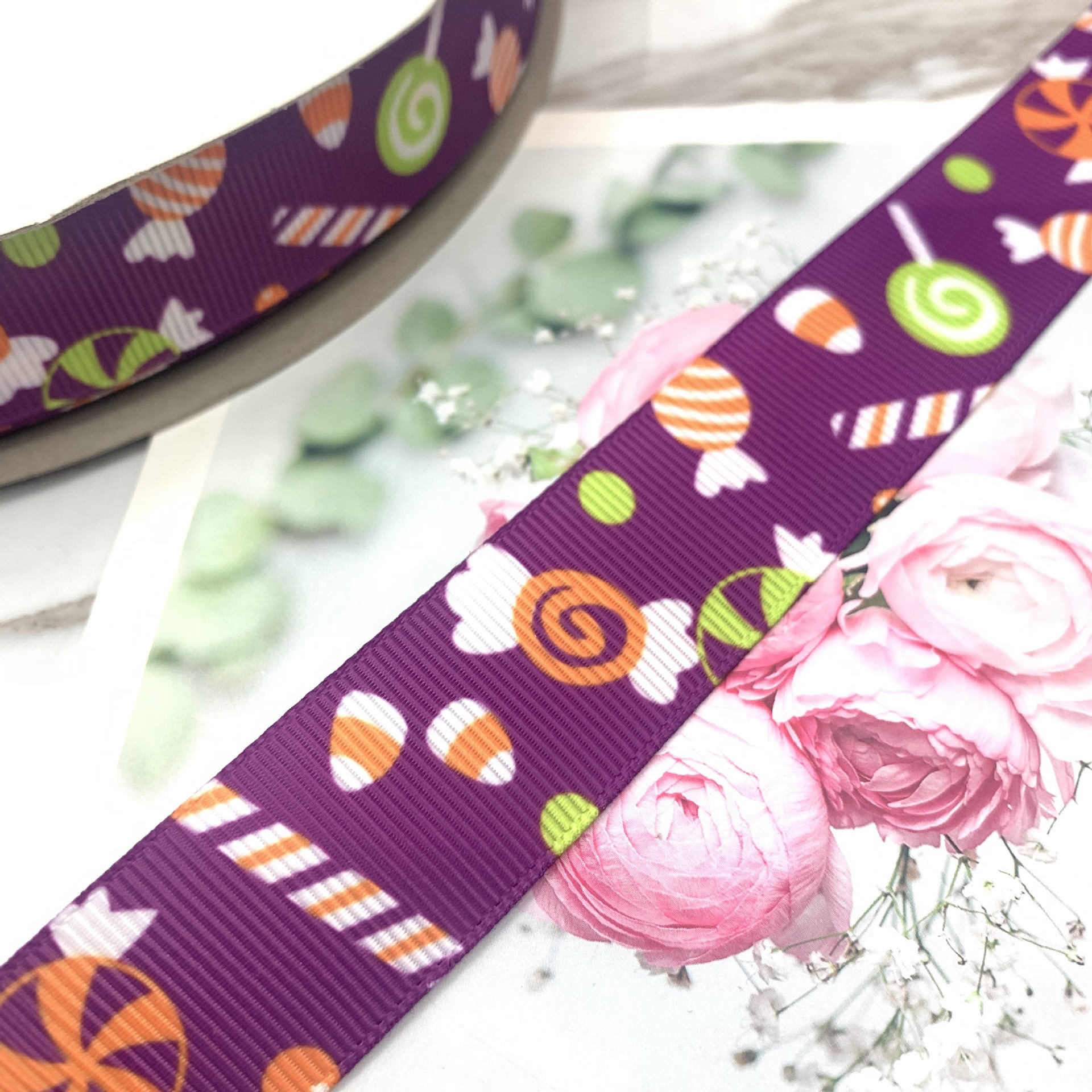 New Halloween printed webbing, DIY handmade materials, gift box packaging, ribbon clothing accessories, ribbon wholesale detail image 14