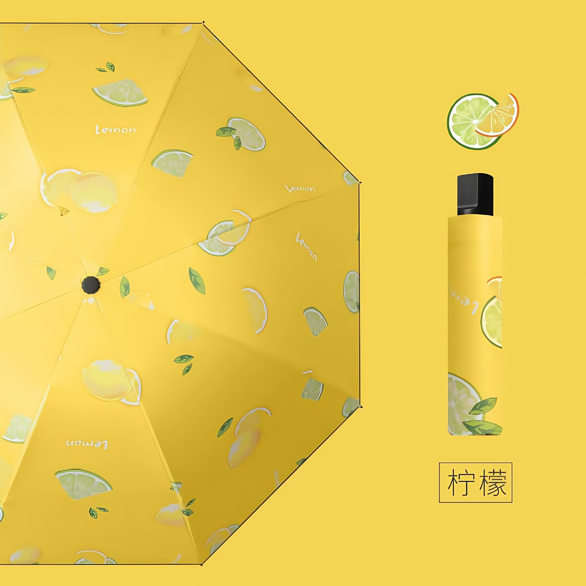 Fruit thickened umbrellas, sun umbrellas, UV-resistant black rubber wholesale, simple sunshade umbrellas, all-weather folding umbrellas detail image 5